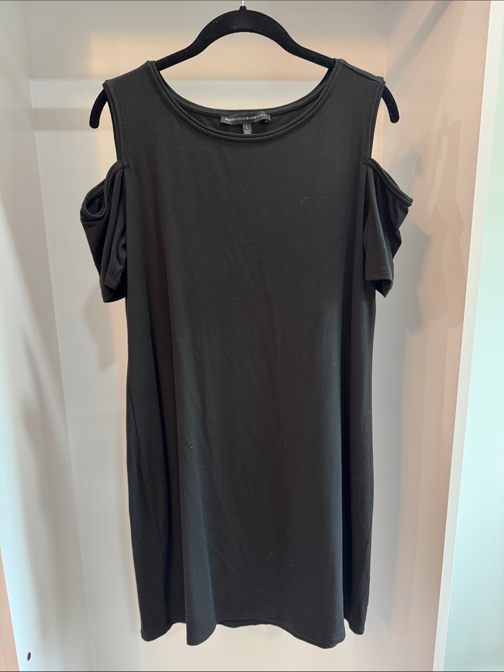 Cold-Shoulder Black Women's Dress